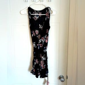 Black floral lulus wrap dress